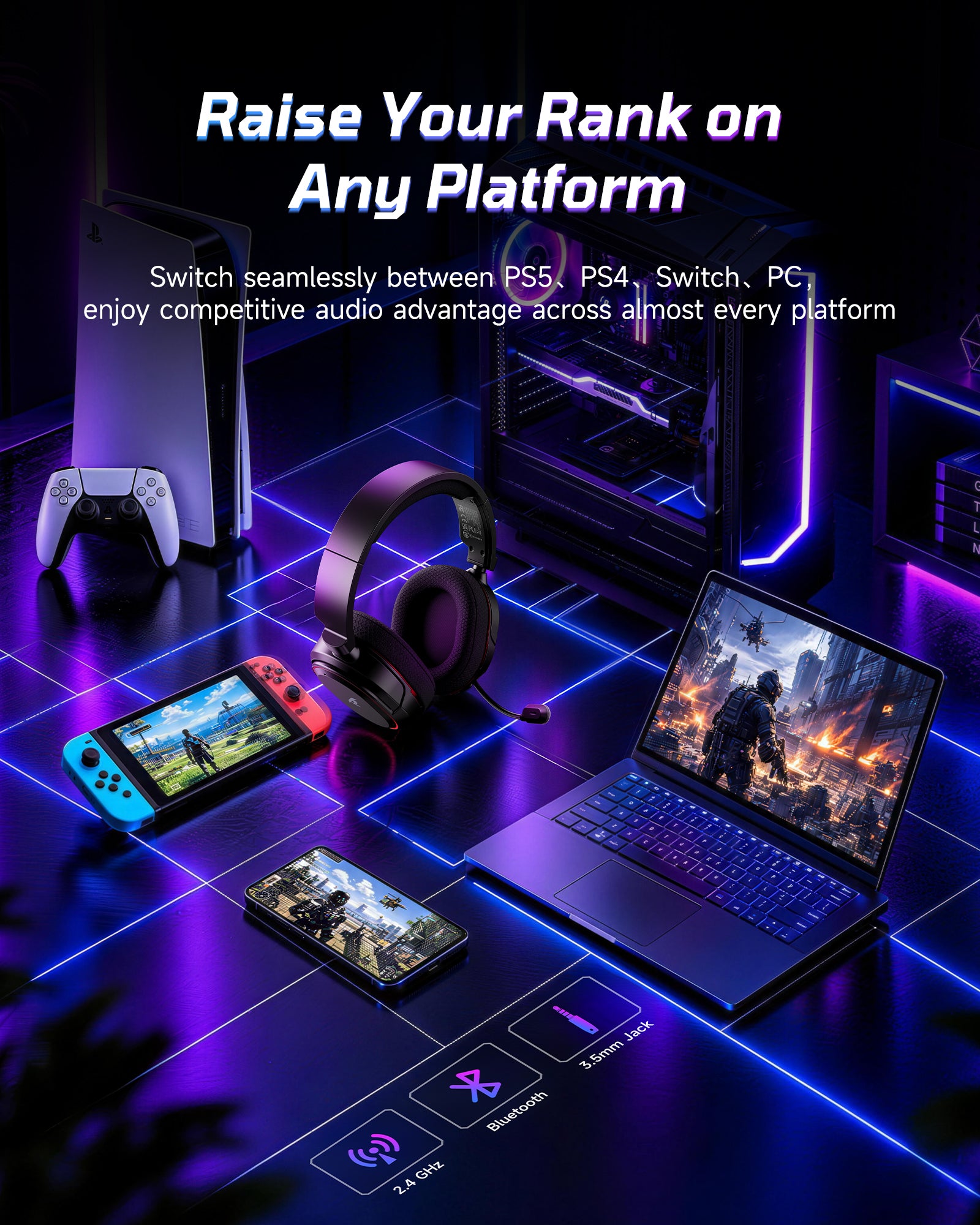 Picun G2Pro 2.4GHz Gaming Headset