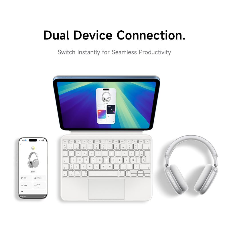 Picun F8 Max2 Wireless Headphones with LDAC, Spatial Audio & Adaptive ANC