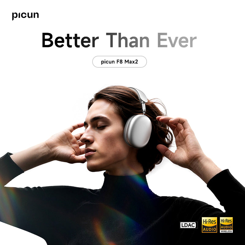 Picun F8 Max2 Wireless Headphones with LDAC, Spatial Audio & Adaptive ANC