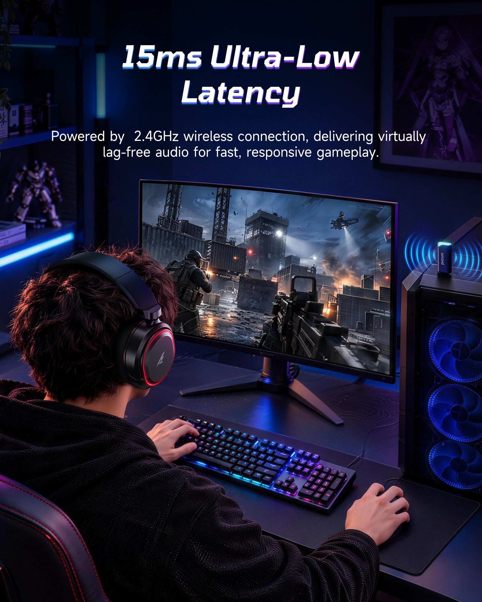 Picun G2Pro 2.4GHz Gaming Headset