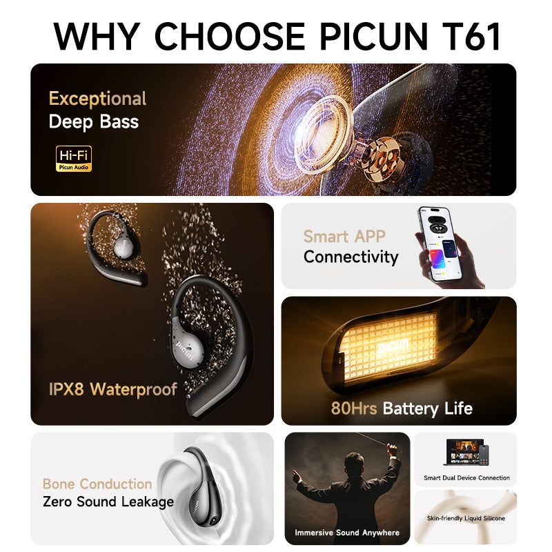 Picun T61 Bone Conduction Headphones